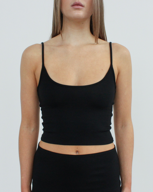 cropped knit cami 